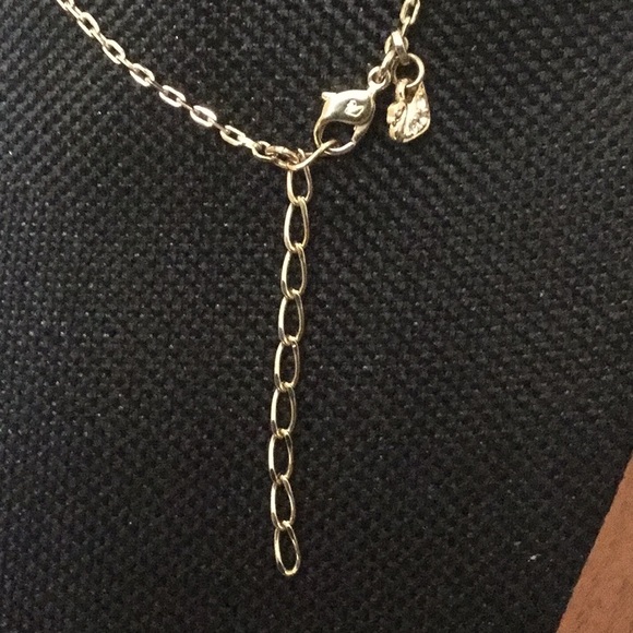 Swarovski16”W2”Ext.GoldNecklaceWith FacetedCrystal - Picture 5 of 5